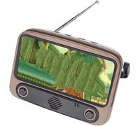 Portable DAB DAB+ FM Digital Radio, Mini Retro TV Style with Bluetooth 5.0, Phone Holder, Loudspeakers for Home Theatre and Parties