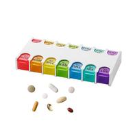 Portable Daily Pill Box, 7 Day Medicine Box, Weekly Pill Box with 14 Compartments for Airplane, Home, Hospital, Work, Holiday, Outdoor School