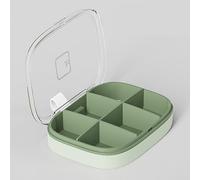 Portable Daily Pill Organizer Cases with 4 6 Compartments Travel Dispenser Holder Container for Pills Supplements Medicines Easy to Open Close Suitable Elderly White Collar Pocket