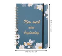 Portable Daily Planner Book with Sturdy Cover and Thick Paper | Simple Classic Layout, Smooth Writing Surface, Spiral Flat Design, for School and Home Budgeting
