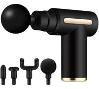 Portable Deep Tissue Massage Gun - Handheld Muscle Relief with 5 Intensity Speeds - Full Body Percussion Therapy for Shoulder, Back, Legs & More - Compact, Powerful & Rechargeable Muscle (Black)