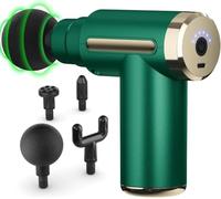 Portable Deep Tissue Massage Gun - Handheld Muscle Relief with 5 Intensity Speeds - Full Body Percussion Therapy for Shoulder, Back, Legs & More - Compact, Powerful & Rechargeable Muscle (Green)