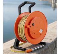 Portable Deep Well Water Level Meter, Groundwater Level Gauge for Measuring Boreholes, Stainless Steel Probe, Indicator Light, Peak Display 25mm-100m