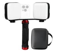 Portable Dental Light for Photography, Rechargeable Cell Phone Dental Camera Fill Light for Video Recording Makeup, Adjustable Brightness Led Video Photography Lighting Kit with Storage Bag