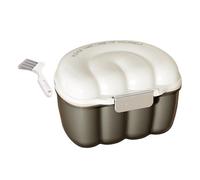 Portable Denture And Invisible Aligner Storage Box With Filter Basket Retainer Case For Travel Home Office Use Portable Jewelry And Aligner Organiser