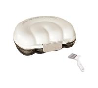 Portable Denture And Invisible Aligner Storage Box With Filter Basket Retainer Case For Travel Home Office Use Portable Jewelry And Aligner Organiser
