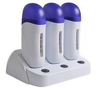 Portable Depilatory Roll, Warm Wax Heater Roller Waxing Hot Cartridge Hair Removal with Pedestal for Full Body Legs Face Eyebrows Bikini Women Men Painless At Home Waxing