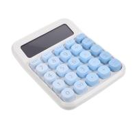 Portable Desk Calculator 12 Digit Large Screen Blue Plastic | Fast Percent Calculations, Quick Bookkeeping Math, Portable Use for Seniors, Retail Staff