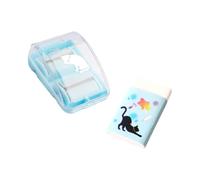 Portable Desk Crumb Roller Tool with Clear Cover, Dry Debris Pickup for Study Areas, Drawers, Car Consoles Desk Crumb Cleaner Small Roller Tabletop Debris Pickup Eraser Shaving Tool