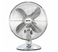 Portable Desk Fan, 12 Inch, 3 Speed Igenix Silver One Size