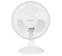 Portable Desk Fan, 9 Inch, 2 Speed Igenix White One Size