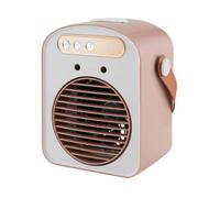 Portable Desk Fan, Bladeless Rechargeable Misting Humidifier | Quiet, 3 Speed, Wide Coverage | Personal Air Cooler for Bedroom Office Dorm, Travel Outdoor Camping Fishing Beach