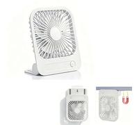 Portable Desk Fan with Magnetic Stand, Cruise Ship Approved Fan, 4 Speeds Turbo Power USB Rechargeable Travel Fan for Bedroom Sleeping Carnival Cruise Essentials