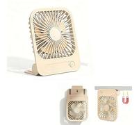 Portable Desk Fan with Magnetic Stand, Cruise Ship Approved Fan, 4 Speeds Turbo Power USB Rechargeable Travel Fan for Bedroom Sleeping Carnival Cruise Essentials