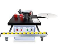 Portable Desktop Edge Gluer 1200W, Adjustable Temperature 120-220°C, Variable Feed 2-6m/min, Improved Design Strap Break for Woodworking and Small Workshops