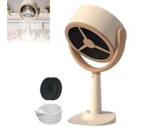 Portable Desktop Extractor Fan Mini Range Hood For Kitchen, Waterproof 5 Speed USB Rechargeable Exhaust, Indoor BBQ Hot Pot Ventilation (Brown)