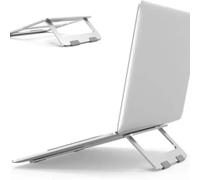 Portable Desktop Laptop Stand Adjustable Aluminium Alloy Fold Universal Tablet Holder for MacBook 10''-15.6'' Laptop Notebook* (White)