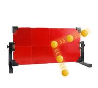 Portable Desktop Table Tennis Rebound Board with 8 Red Rubbers, Self Training Equipment for Home Clubs & Schools