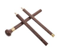 Portable Detachable Walking Stick Wenge Anti-skid Cane for Wounded