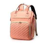 Portable Diaper Bag Backpack Large Capacity Water-resistant Travel Baby Nursing Bag Mommy Bag with USB Charging Port Stroller Straps 3 Thermal Pockets for Baby Bottles