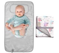 Portable Diaper Changing Pad - Waterproof Foldable Baby Changing Mat - Travel Diaper Change Pad - Lightweight Changing Pads for Baby - Baby Changer - Machine Washable - HAMUR HOME (Elephant)