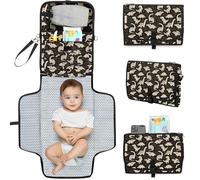 Portable Diaper Changing Pad - Waterproof Travel Changing Mat for Baby, Foldable Baby Diaper Clutch, Detachable Baby Travel Diaper Mat for Diaper Changing Station, Diaper Change Mat (Dino Ridge)