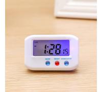 Portable Digital Alarm Clock with Large Screen, Backlight Feature, and Snooze Function for Convenient Use (White)