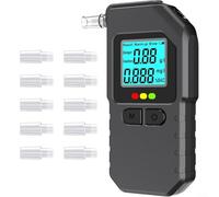 Portable Digital Breathalyzer with Backlit LCD Screen, Advanced Semiconductor Sensor for Precise BAC Reading, Compact Tester for Travel and Party(A)