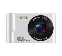 Portable Digital Camera Featuring 4K HD Video, 50MP Resolution, 16x Zoom, Anti Shake And A 2 8 Inch LCD Screen For Clear Image Preview(White)
