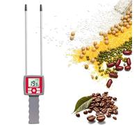 Portable Digital Grain Moisture Meter, Coffee Bean Humidity Detector, Range:2~30%(Measure 25 Kinds of Grains), Dual Probe, Digital Analyzer for Rice Seeds Bean Peanut Soybean Corn Wheat Test