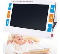 Portable Digital Magnifier 7 Inch Electronic Reading Aid 2X-32X Low Vision Magnifier with HD Dual Camera 5200mAh 4 Hours Working Time