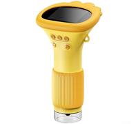 Portable Digital Microscope 100X Magnification with HD IPS Screen for Kids STEM Toys Science Gadget Circuit Repair Pocket Size(Yellow)