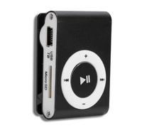 Portable Digital Music Player, Mini MP3 BackClip Design with Earphone and USB Cable, MP3 Player Set for Outdoor Sports, Up to 5 Hours Play Time, 250mAh Battery Capacity (Black)