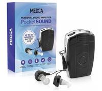 Portable Digital Sound Enhancer - Pocket-Sized Personal Voice Amplifier with Dual Stereo & Mono Earbuds, High Clarity Audio & 30-Hour Battery Life (Black)