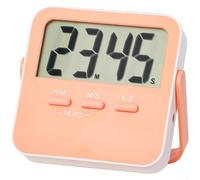Portable Digital Timer Stopwatch with LCD Display for Cooking, Study, Fitness, Adjustable Notification Settings and Multiple Mounting Options (Orange)
