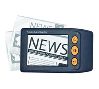 Portable Digital Video Magnifier - Handheld Electronic Reading Aid with 2X-25X Zoom and 8 Colour Modes, AV Output for Low Vision and Visually Impaired