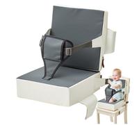 Portable Dining Room Seat - Booster Cushion for Dining Chair, Toddler Raise Seat | Easy to Clean Thick Fixed Support Chair Booster with Non Slip Backing, Adjustable Elastic Straps for Home Use