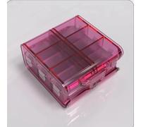 Portable Dispensing for Seven Days, 12 compartments of Small Portable Medicine Box, one Week of Medicine Storage (Matte Pink)