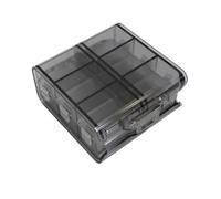 Portable Dispensing for Seven Days, 12 compartments of Small Portable Medicine Box, one Week of Medicine Storage (Matte Black)