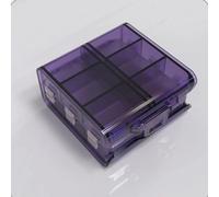 Portable Dispensing for Seven Days, 12 compartments of Small Portable Medicine Box, one Week of Medicine Storage (Matte Purple)