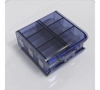 Portable Dispensing for Seven Days, 12 compartments of Small Portable Medicine Box, one Week of Medicine Storage (Matte Blue)