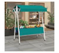 Portable Display Table with Wheels for Farmers' Markets, Trade Shows & Retail Kiosks - Convenient, Collapsible & Easy to Transport