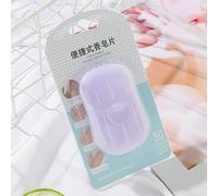 Portable Disposable Soap Paper Sheets, Travel Hand Washing Tablets, Mini Boxed Soap Flakes, 50 Sheets (lavender)