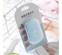 Portable Disposable Soap Paper Sheets, Travel Hand Washing Tablets, Mini Boxed Soap Flakes, 50 Sheets (milk)