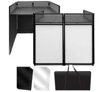 Portable DJ Booth Facade with Foldable Design and Carrying Bag for Event Setup