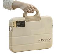 Portable Document Bag with Secure Lock and Handle, A4 Paper File Folder Carrying Case Organized Storage, Perfect for Home, Office, Travel, School, Business Meetings, On The Go Use,