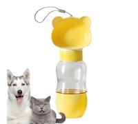 Portable Dog Bottle, Pet Water Feeder, One-Hand for Easy Use, Leakproof & No Water Waste Design, Travel Pet Cup,this Pet Water Feeder Prevents Leaks,yellow