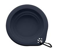 Portable Dog Bowl, 300 ml Foldable Drinking Bowl with Carabiner, Silicone Feeding Bowl, for Camping, Walks, Daily Travel, as well as for Pets such as Dogs and Cats
