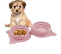 Portable Dog Bowl, Foldable Silicone Slow Feeder, 13.78 x 6.69 x 1.97 inches, Adorable Compact Pet Travel Water Food Dish for Cats Dogs, Outdoor Hiking Camping Beach City Walking