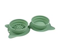 Portable Dog Bowl, Foldable Silicone Slow Feeder, 13.78 x 6.69 x 1.97 inches, Adorable Compact Pet Travel Water Food Dish for Cats Dogs, Outdoor Hiking Camping Beach City Walking